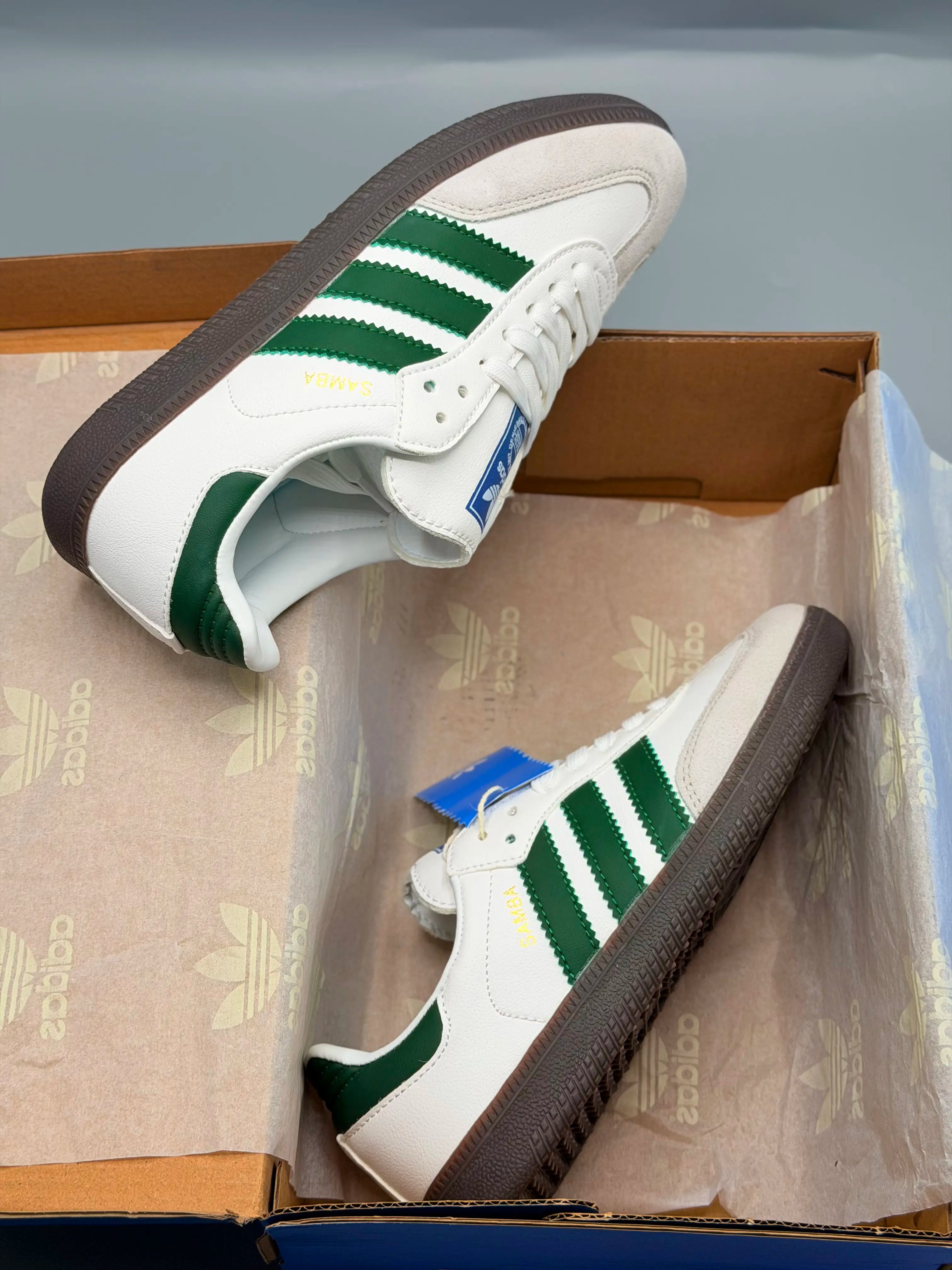 Adidas Samba OG Green Striped For Men & Women