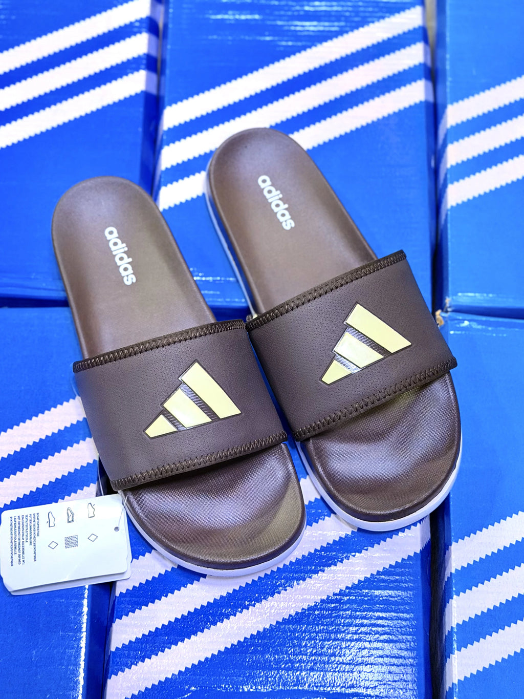 Adidas Adilette Slides - Brown