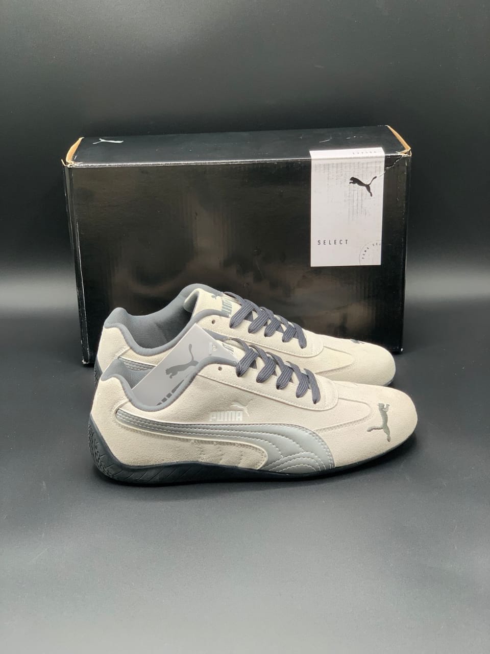 PMA Speedcat OG Premium Sneaker White & Silver Most Comfortable