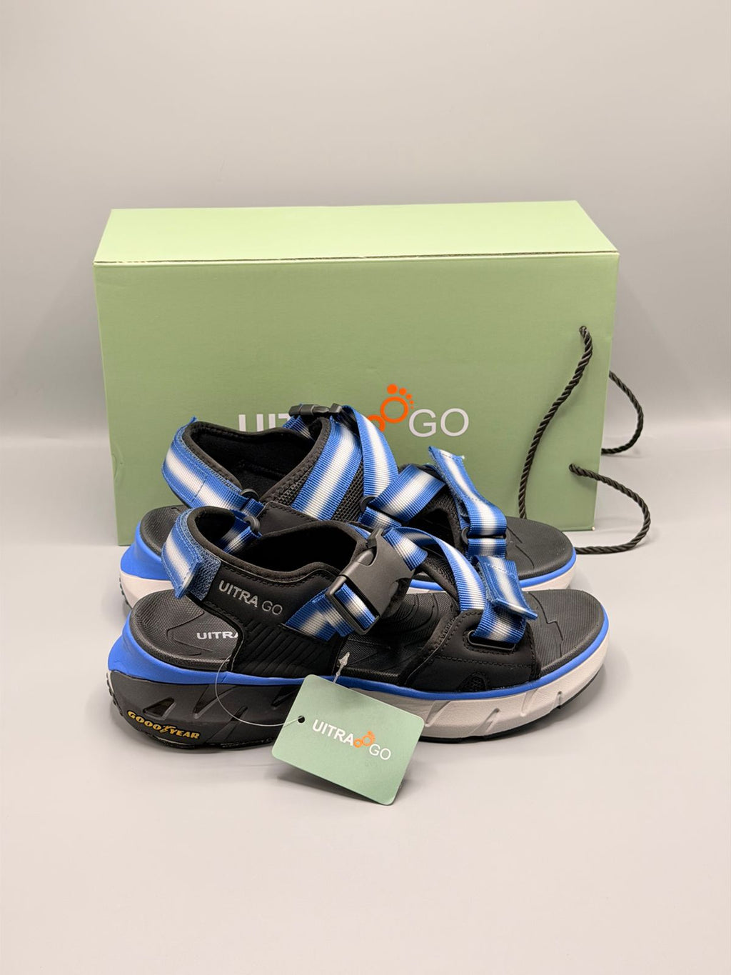 Ultra Go All Day Comfort Sandals with Adjustable Buckle Straps Blue - Kixons Store