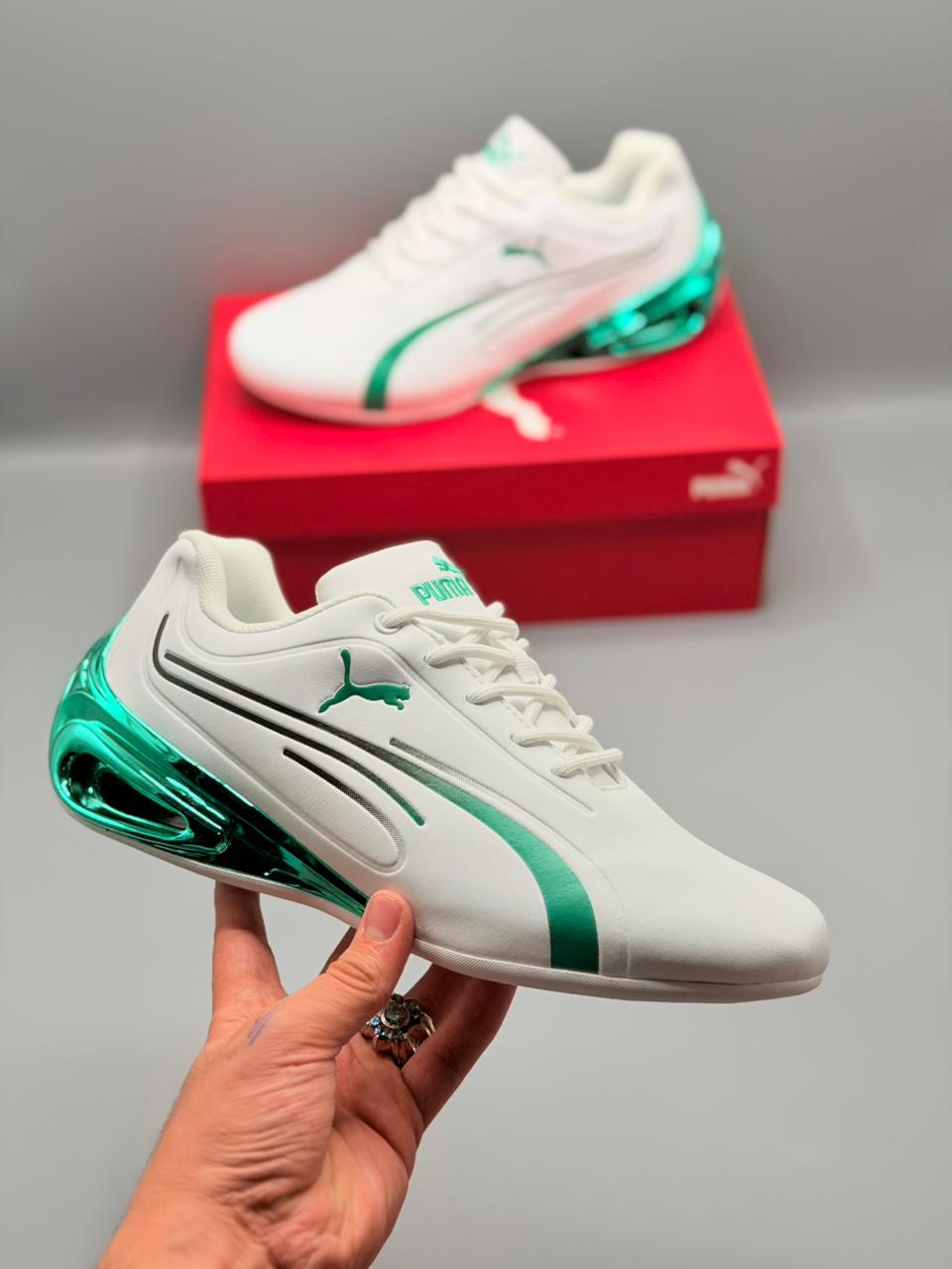 Puma Culb Klassica White Green Suede - Premium Edition