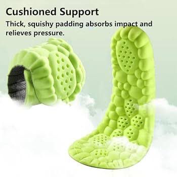 4D Massage Shoes Insoles Super Soft & Hightening Antibacterial Sweat Absorbent