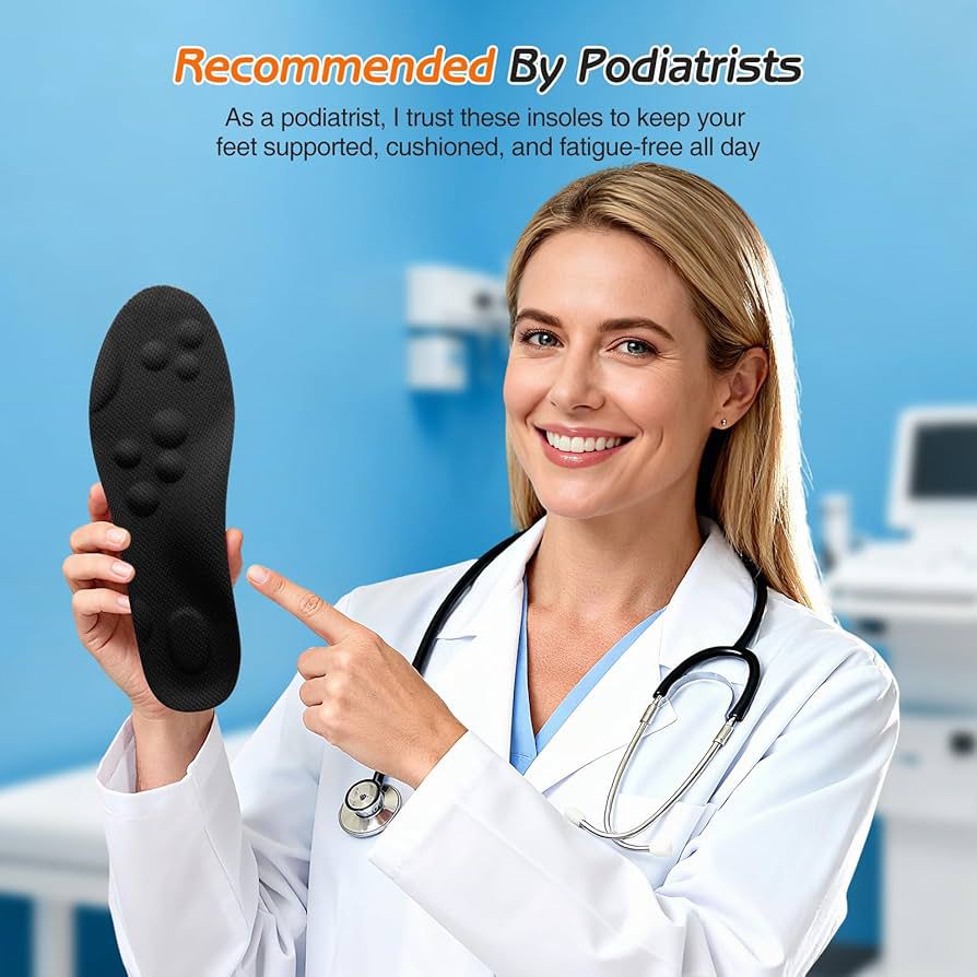 4D Cloud Comfort Insoles Feat Memory Foam Cushioning Arch Support