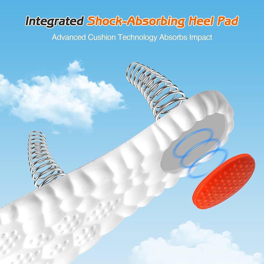 4D Cloud Comfort Insoles Feat Memory Foam Cushioning Arch Support