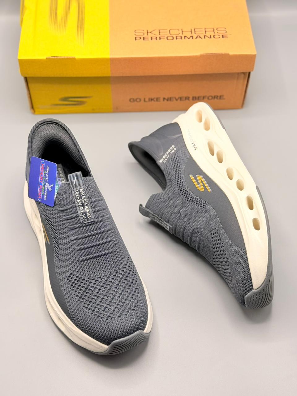 Sketchers Slip Ins Handsfree For Men With Max Cushioning Technology Gray