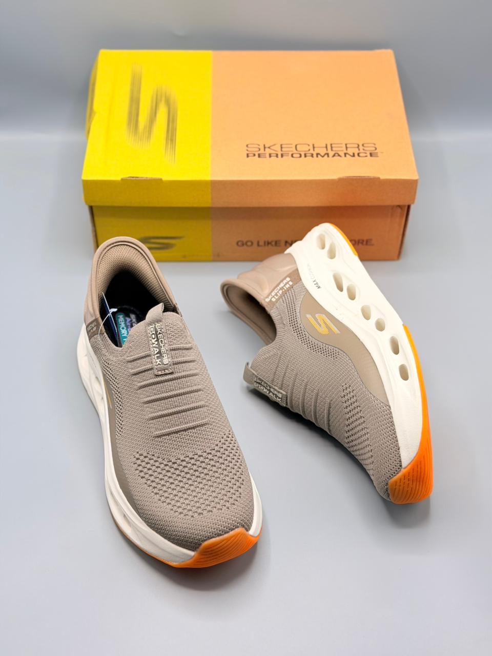 Sketchers Slip Ins Handsfree For Men With Max Cushioning Technology Beige