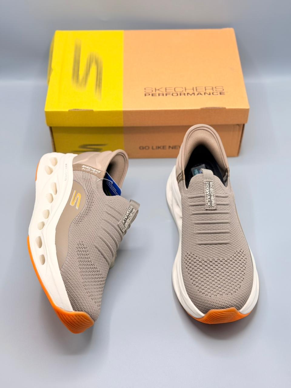 Sketchers Slip Ins Handsfree For Men With Max Cushioning Technology Beige