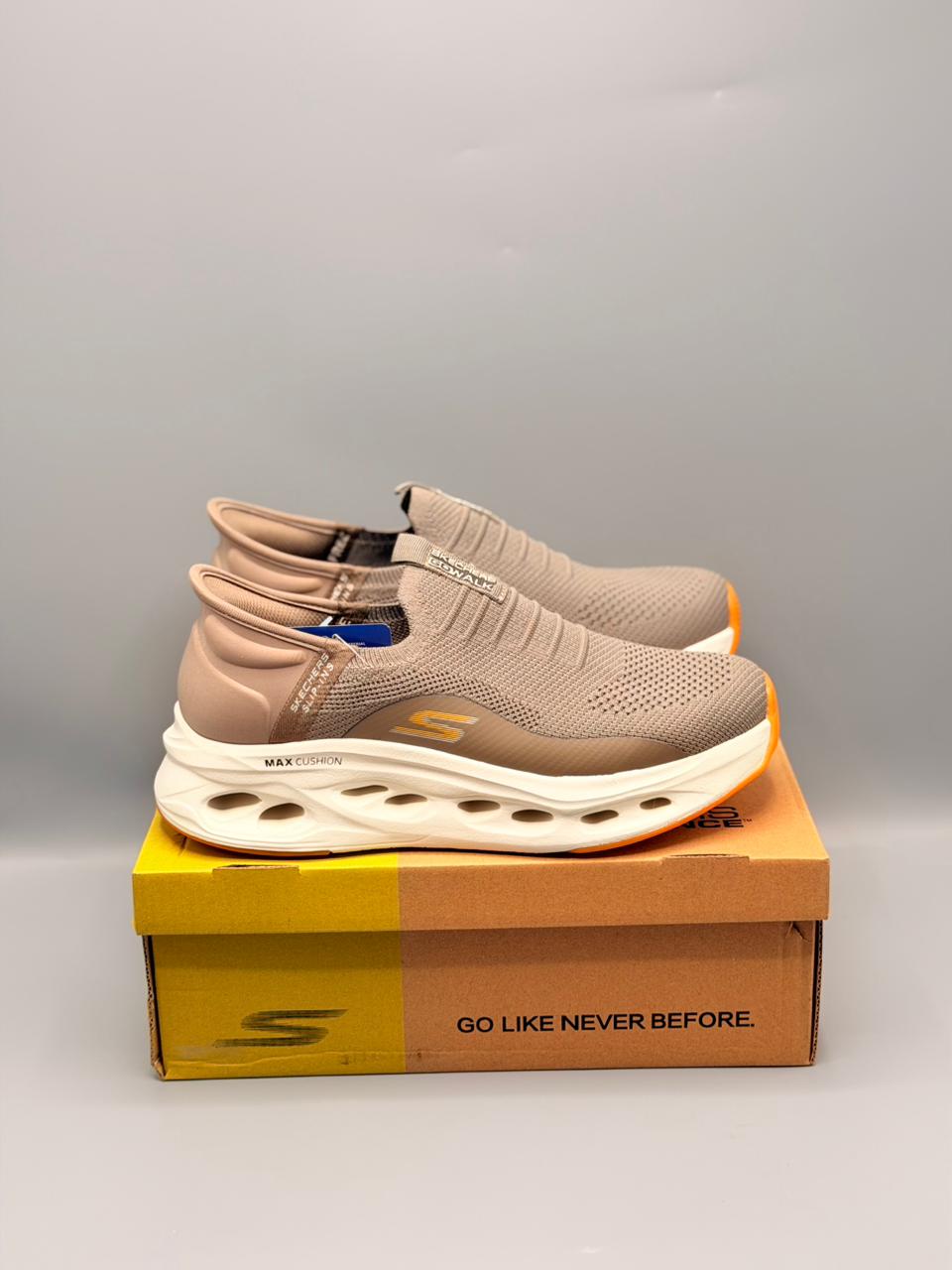 Sketchers Slip Ins Handsfree For Men With Max Cushioning Technology Beige